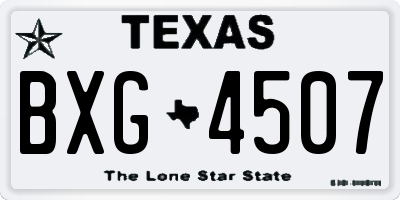 TX license plate BXG4507