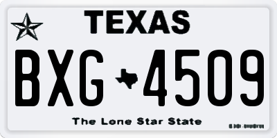 TX license plate BXG4509