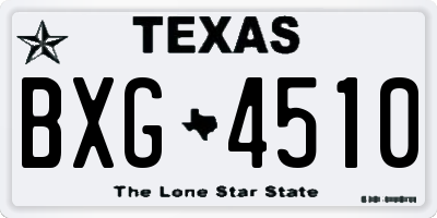 TX license plate BXG4510