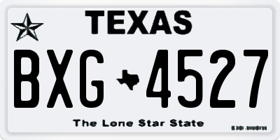 TX license plate BXG4527