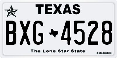 TX license plate BXG4528