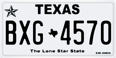 TX license plate BXG4570