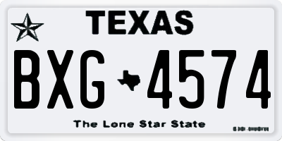 TX license plate BXG4574