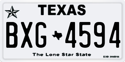 TX license plate BXG4594