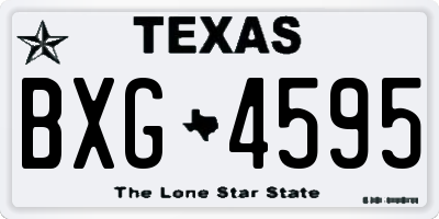 TX license plate BXG4595