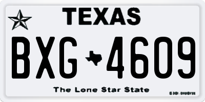 TX license plate BXG4609