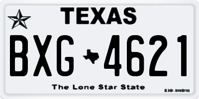 TX license plate BXG4621