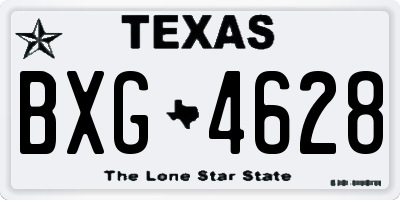TX license plate BXG4628
