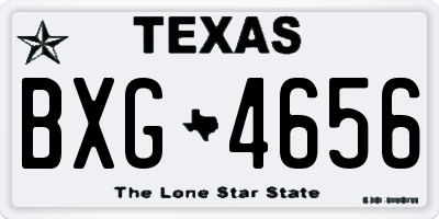 TX license plate BXG4656