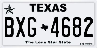 TX license plate BXG4682