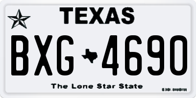 TX license plate BXG4690