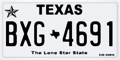 TX license plate BXG4691