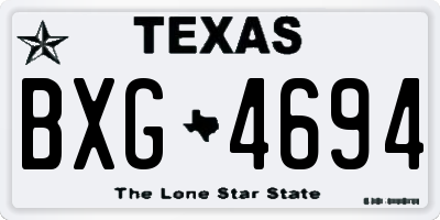 TX license plate BXG4694