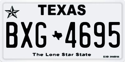 TX license plate BXG4695