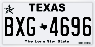 TX license plate BXG4696