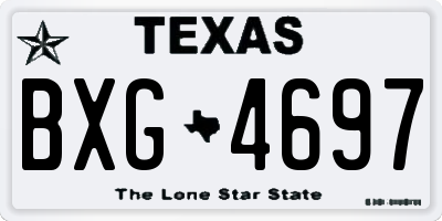 TX license plate BXG4697