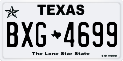 TX license plate BXG4699
