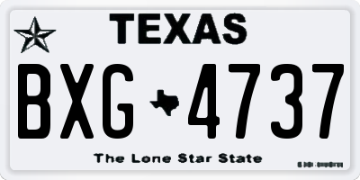 TX license plate BXG4737