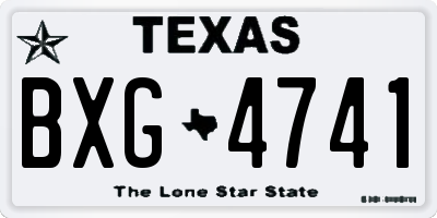 TX license plate BXG4741