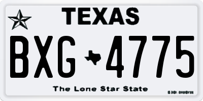 TX license plate BXG4775