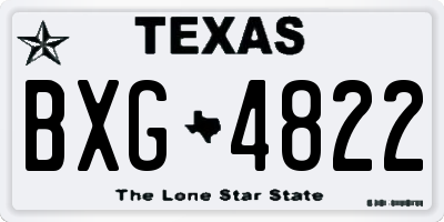 TX license plate BXG4822