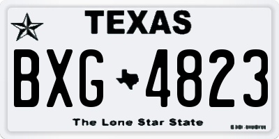 TX license plate BXG4823