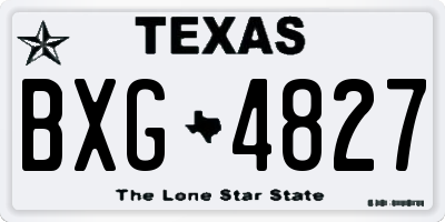 TX license plate BXG4827