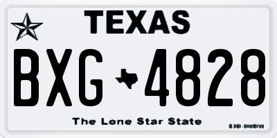 TX license plate BXG4828