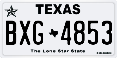 TX license plate BXG4853