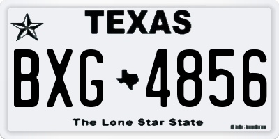 TX license plate BXG4856
