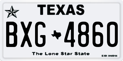 TX license plate BXG4860