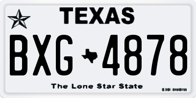 TX license plate BXG4878