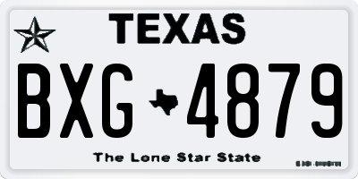 TX license plate BXG4879