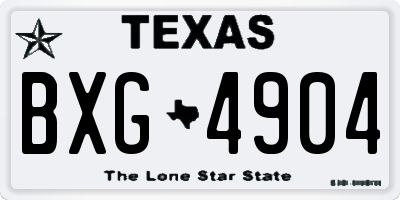 TX license plate BXG4904