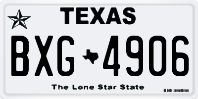 TX license plate BXG4906