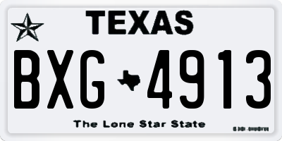 TX license plate BXG4913