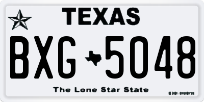 TX license plate BXG5048