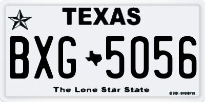 TX license plate BXG5056