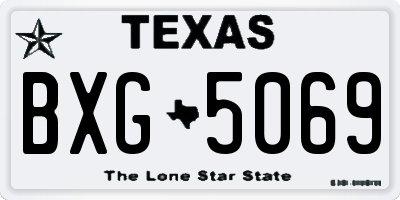 TX license plate BXG5069
