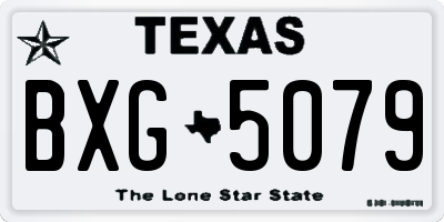 TX license plate BXG5079