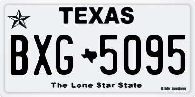 TX license plate BXG5095