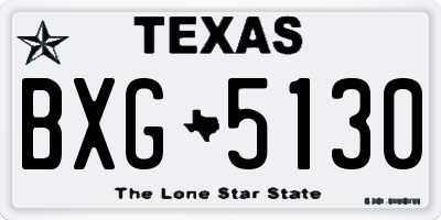 TX license plate BXG5130