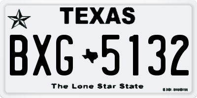 TX license plate BXG5132