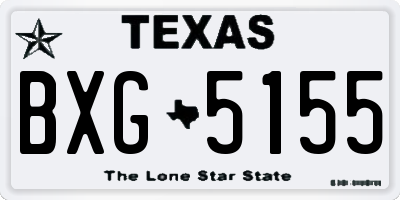 TX license plate BXG5155