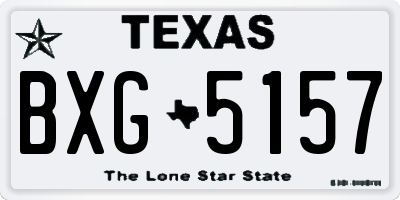 TX license plate BXG5157