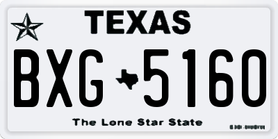 TX license plate BXG5160