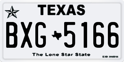 TX license plate BXG5166