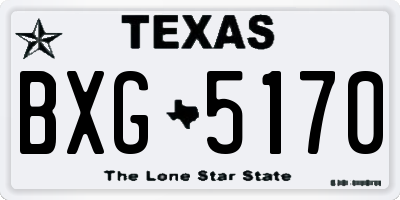 TX license plate BXG5170