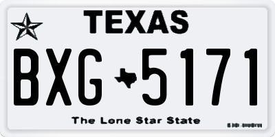 TX license plate BXG5171