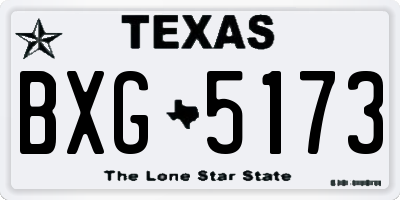 TX license plate BXG5173